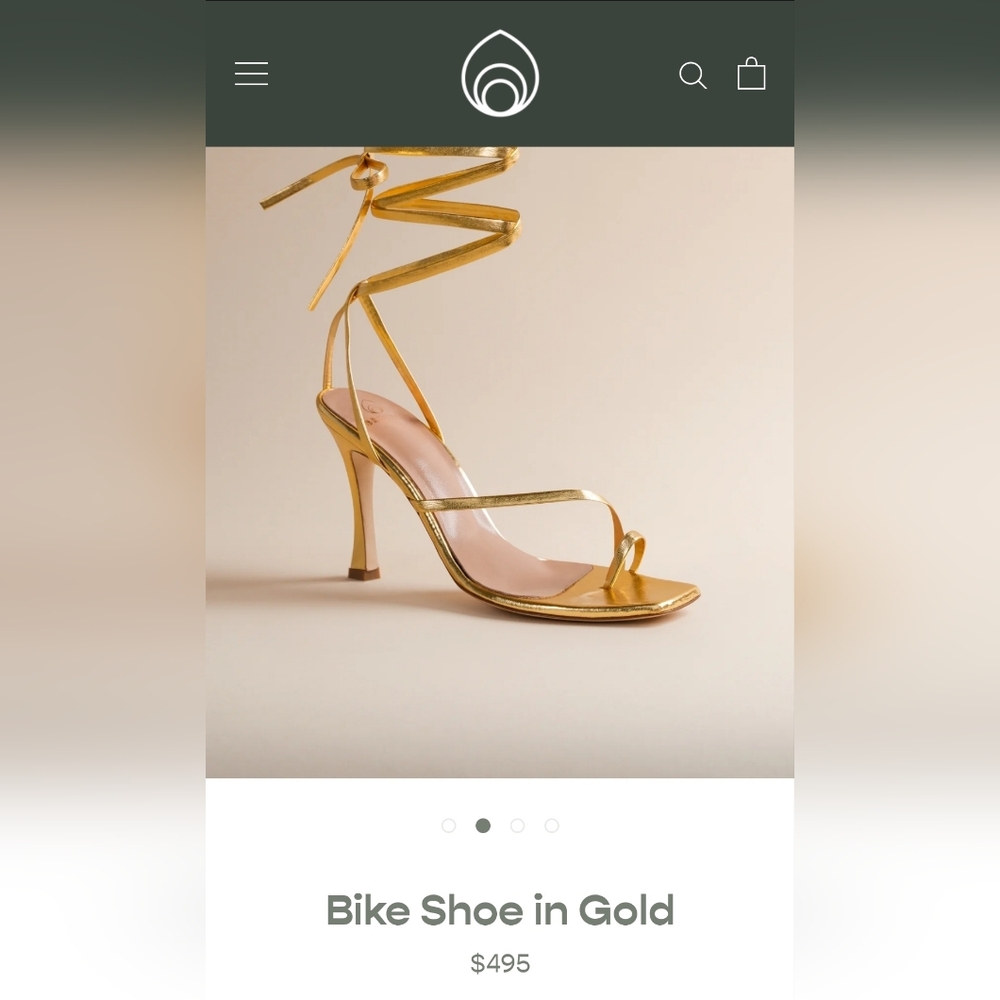 Brother Vellies Gold Wrap Heels